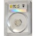 UNITED STATES OF AMERICA 1855 . 1/2 HALF DIME / TEN 10 CENTS COIN . SLABBED